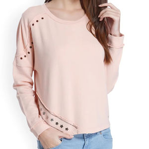 Sudaderas personalizadas de color sólido para mujer, estilo casual y a la moda, para venta en línea a precio asequible. - Product Image 2