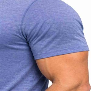 Camiseta Deportiva para Hombre, Color Sólido, Corte Regular, Ropa Deportiva Ligera y Transpirable, 100% Algodón, 180g, Uso Diario Informal - Product Image 5