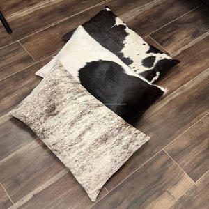 Nouvel arrivage Oreiller de bois de lit personnalisé Coussin rectangulaire en cuir de vachette véritable Taie d'oreiller anti-rides Housse de coussin - Product Image 4