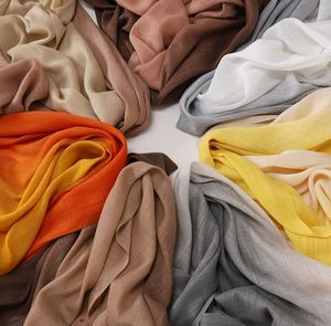 Muslim Headband Shawls Islamic Women Plain High Quality Wholesale Headscarf Bamboo Cotton Hijab Ladies <b>Scarves</b> <b>Scarf</b> - Product Image 1