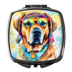 Mastiff Hippie Dawg Compact Pliant De Poche Miroir De Maquillage Portable Voyage Miroir Décoratif pour Femmes Filles Poche Idées Cadeaux - Product Image 1