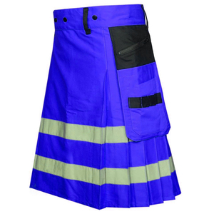 Kilt de pompier, kilt de travail pour pompiers, kilt écossais fait main, haute visibilité, bleu, pour hommes - Product Image 3