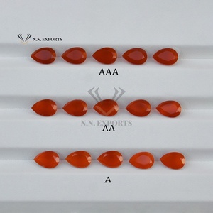 พลอยออนิกซ์สีแดงธรรมชาติทรงลูกแพร์เจียระไน ขนาด 5x7 มม. ได้รับการรับรอง ความต้องการสูง ใช้ทำเครื่องประดับ ประจำเดือนกรกฎาคม สินค้าขายดี ปี 2025 - Product Image 1