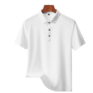 เสื้อโปโลแขนสั้นทรงสลิมฟิตลำลองสำหรับผู้ชาย, เสื้อโปโลกลางแจ้งสไตล์สตรีทสีทึบเบาไม่ยับย่นฤดูร้อน - Product Image 2