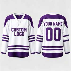 Camisetas de Hockey Personalizadas de Primera Calidad Brave 2026, Estampadas y Cosidas, Uniformes de Hockey sobre Hielo Vintage con Cordones para Hombre, Bordadas - Product Image 4