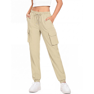 Pantalones cargo elásticos de cintura elástica en oferta, pantalones impermeables para senderismo, uniforme escolar para adolescentes. - Product Image 1