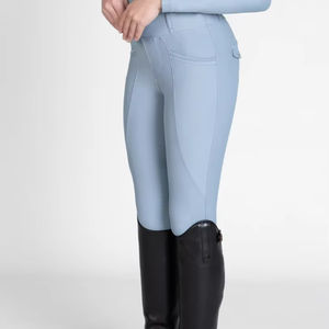 Pantalones de equitación para niños, corte ajustado, tela elástica transpirable, jodhpurs resistentes diseñados para entrenamiento y competición. - Product Image 1