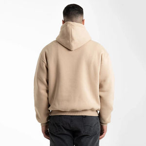 Sweat à capuche de luxe épais pour homme en molleton 100 % coton français, coupe oversize, personnalisable avec broderie, teinture unie, écologique, hiver - Product Image 5