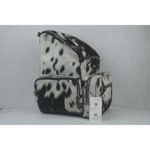 Mochila de piel de vaca estilo bohemio hecha a mano, bolso de piel de vaca auténtica con cierre de cremallera para uso diario - Product Image 2