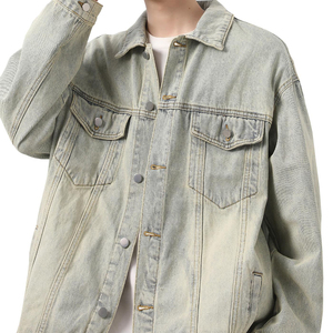 Veste d'hiver, meilleur fabricant de vestes en jean pour hommes, couleur unie, service OEM personnalisé, dernier style, veste en jean unie teinte pour hommes - Product Image 4