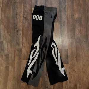 ชุดวอร์มผู้ชายแบบสั่งทำพิเศษ OEM ODM เสื้อฮู้ดซิป กางเกงจ็อกเกอร์ ทูโทน สตรีทแวร์ ปักลาย ปะติดปะต่อ ขายส่ง - Product Image 6
