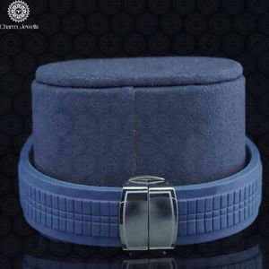 Caja de Reloj de Acero Inoxidable con Terciopelo Azul Charm Jewels, Cierre Oculto con Botón, Almacenamiento de Joyería de Lujo, Relojes Mecánicos - Product Image 2