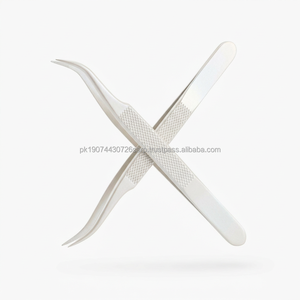 Pince à cils professionnelle pour extensions de cils, isolation volume, pointe lisse, outil d'extension de cils 419 - Product Image 2