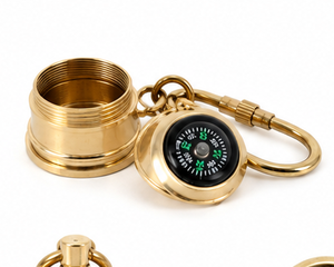 Porte-clés Boussole Marine Miniature en Laiton Fait Main de Luxe, Haute Qualité, Vintage, Nautique, Maritime, Cadeau de Collection, Souvenir - Product Image 3