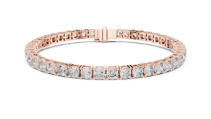 Pulsera de tenis S VIRVADIYA para mujer, oro rosa de 14K con micro pavé de diamantes cultivados en laboratorio - Joyería de lujo para bodas - Product Image 5
