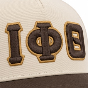 Casquette Snapback Unisexe Iota Phi Theta Broderie Lettres Grecques Marron Style Décontracté Universitaire Réglable - Product Image 6