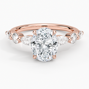 Anillo de Compromiso Grand Versailles con Moissanita y Engaste de Puntas, Chapado en Oro de 14K, para Boda y Aniversario - Product Image 3