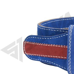 Hot Sale Custom Logo Heavy Duty Wear-Resistant Blue Gym Fitness Workout Cowhide Leather <b>Weight</b> Lifting <b>Belts</b> for Men Women - Product Image 6