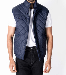 Custom Logo Puffer <b>Gilet</b> Jacket for Men <b>Women</b> Water Resistant Fabric Stand Collar Private Label Wholesale Manufacturer - Product Image 2
