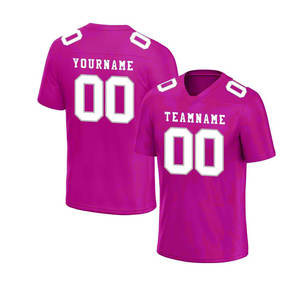 Custom Teal American Football Jersey V-Neck Short Sleeve Sublimated Print Front Team <b>Name</b> Number Moisture Wicking Breathable - Product Image 3