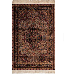 Tapis à poils moyens de style moderne, fait main, en coton/laine/polymère épais, avec caractéristiques antidérapantes et d'entretien facile pour salon et chambre à coucher - Product Image 1