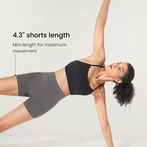 Shorts de yoga taille haute pour femmes Lifestyle Fitness, personnalisables, coupe sculptante, pour marque privée - Product Image 3