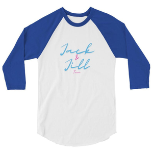T-shirt d'été pour femmes Jack and Jill à manches raglan, logo imprimé, bleu marine uni, coupe classique, vente en gros - Product Image 5