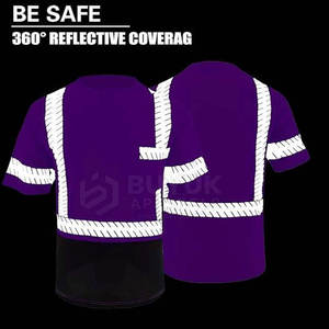 Chemise de travail haute visibilité respirante à manches courtes, réfléchissante, durable, 100% polyester, protection contre le feu, pour utilisation en entrepôt - Product Image 3