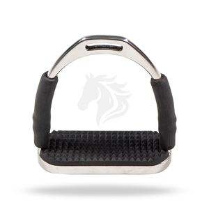 Estribos de acero inoxidable articulados de 4.75 pulgadas para equitación inglesa. - Product Image 3