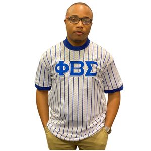 Maillot de baseball à rayures Phi Beta Sigma pour hommes – Coupe confortable, qualité supérieure, vêtements de fraternité grecque, tenue athlétique décontractée - Product Image 1