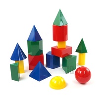 Ensemble de géo-solides 3D couleur GD-4; manipulateurs mathématiques/aides pédagogiques/jouets éducatifs pour enfants