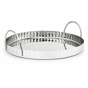 Bandeja Decorativa Rectangular Plateada con Borde de Cuentas, Plato de Metal para Servir en Bodas, Fiestas y Decoración de Mesa del Hogar - Product Image 4