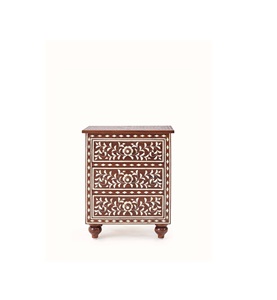 Tabouret Bohème en Os Incrusté, Mosaïque Artistique, Luxe Fait Main, Art Moderne, Design Antique, Bar Mitzvah, Taille Personnalisée, Meuble de Rangement - Product Image 5