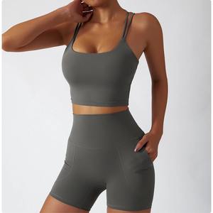 Conjunto de yoga Lulu para mujer, sexy, deportivo, chaleco, gimnasio, fitness, cintura alta, elástico, transpirable, largo hasta el tobillo, con letras - Product Image 4