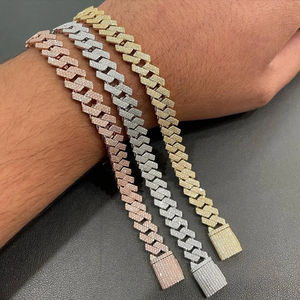 Pulsera de Cadena Cubana Miami Personalizada de Plata 925 con Diamantes de Moissanita de 12 mm y 7.5 Pulgadas, Estilo Hip Hop, Regalo de Compromiso - Product Image 3