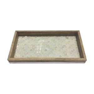 High Quality Mother of Pearl Handmade Eco Friendly Decorative Serving <b>Tray</b> for Beverages <b>Snacks</b> Fruits and Desserts - Product Image 6