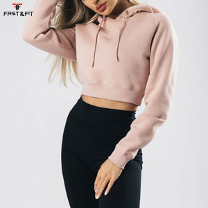 Sudadera con Capucha Corta Personalizada para Mujer, Informal, Holgada, Transpirable, Impermeable, con Logotipo Frontal, 100% Algodón - Product Image 5