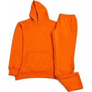 Conjunto Deportivo Unisex de Invierno Ligero 2 en 1, Sudadera con Capucha y Pantalones Deportivos, Casual, Largo, 100% Algodón, Transpirable - Product Image 1