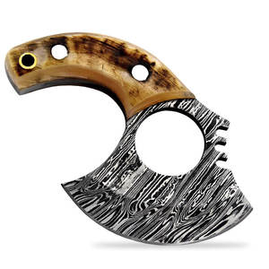 Couteau à pizza en acier Damas avec logo personnalisé, manche en bois, couteau de préparation culinaire gourmet pour cuisine extérieure - Product Image 1