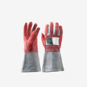 Gants de sécurité robustes en cuir pleine fleur grainé avec doublure en coton aluminisé et construction en Para Aramid - Product Image 4