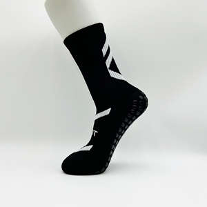 Wholesale Custom Cotton Nylon Durable Breathable Elastic Sporty Jacquard Custom Made Logo Non Slip <b>Grip</b> Thick Crew Sports <b>Socks</b> - Product Image 2