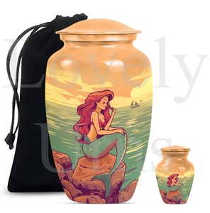 Urne funéraire et commémorative décorative en forme de sirène pour cendres humaines, souvenir et hommage - Product Image 5