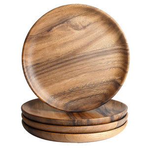 Modern Round Wooden Business Gift <b>Plates</b> with Engraving Eco-Friendly and <b>Disposable</b> - Product Image 5