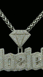 Fabricante profesional precio competitivo 5ct VVS D corte brillante diamante colgante 925 plata esterlina Hip Hop collar 7-12 - Product Image 3