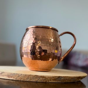 Pure Copper Hammered Long Handle Moscow Mule <b>Mug</b> <b>Large</b> Capacity for Cocktail Beer Wine Cold Drinks Bar Party Home Gift - Product Image 6