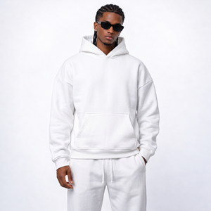 Sudaderas con capucha personalizadas de algodón french terry de 320 g/m² con cremallera metálica y etiqueta tejida en el cuello para marcas de ropa - Product Image 5