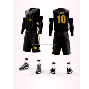 Maillot de basket-ball personnalisé pour hommes, uniforme respirant imprimé par sublimation, ensembles de vêtements de basket-ball OEM de grande taille - Product Image 4