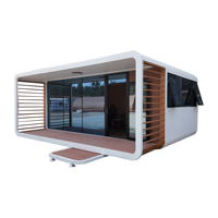 Maison modulaire en conteneur 3 chambres, 2 salles de bain, 1 cuisine, modèle Vu115, maison capsule Apple
