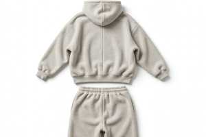 Conjunto Deportivo de Dos Piezas con Sudadera con Capucha y Pantalones Jogger de Forro Polar Ecológico con Estampado Invernal, Atuendo Informal - Product Image 2