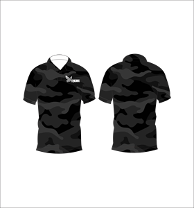 Polo camouflage nuit noire à manches courtes, vêtements de sport tactiques décontractés - Product Image 5